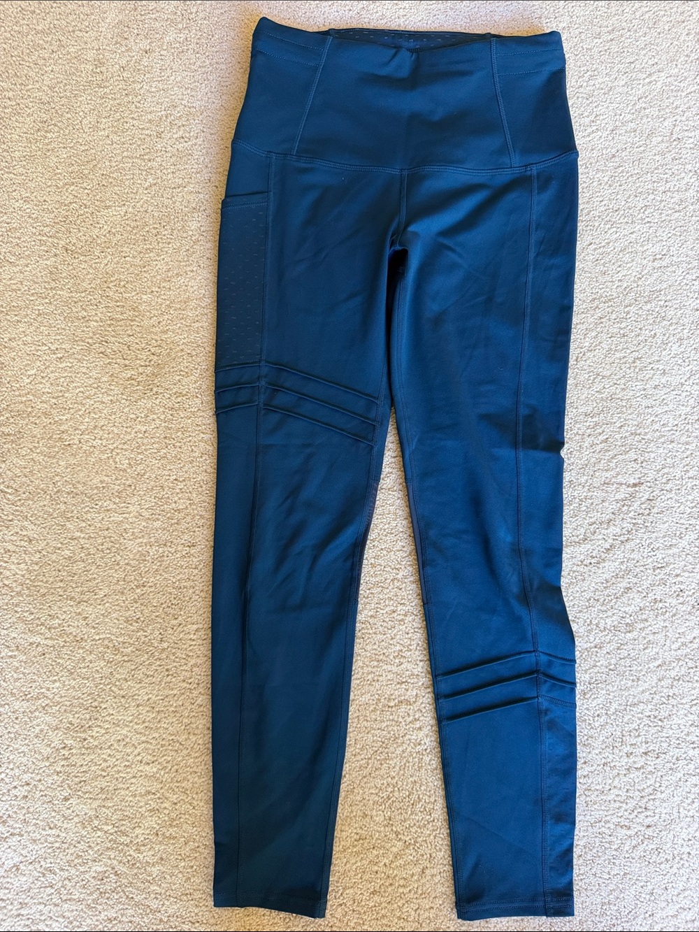 oiselle Navy High-Waist Performance Leggings